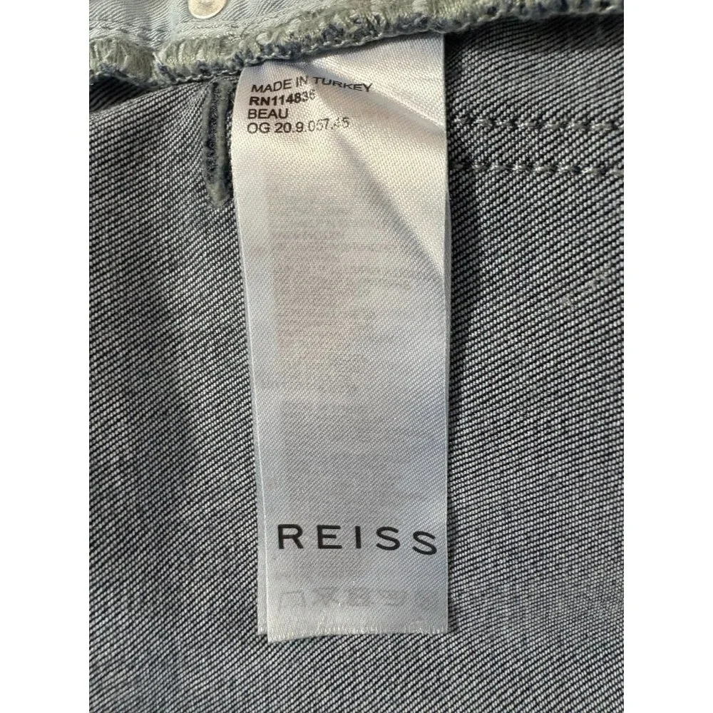 REISS Beau High Rise Stretch Flared Jeans sz 27 color Dark Indigo NWOT - Picture 3 of 9